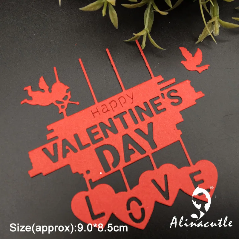 Металлическая высечка подарок баннер на День святого Валентина скрапбукинг