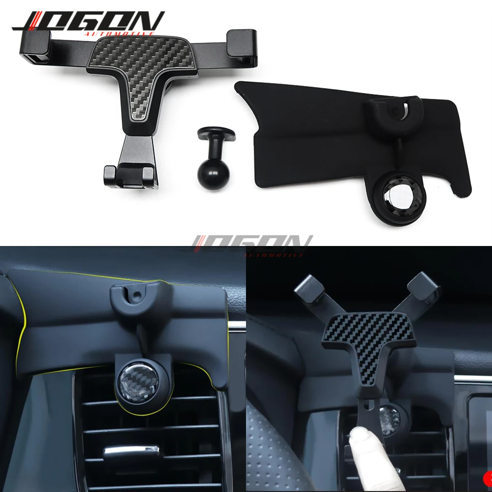

Carbon For Mitsubishi Outlander 16- 2019 Car Accessories Dashboard Console Air Vent Cradle Cell Phone Holder Support Stand Mount