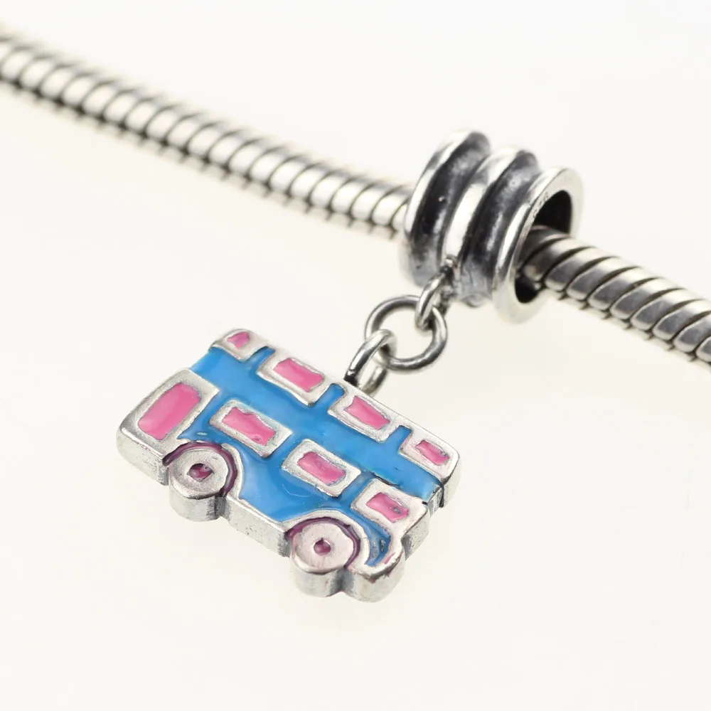 925 пробы серебряные браслеты с подвесками позолоченным кольцом платье голубого и