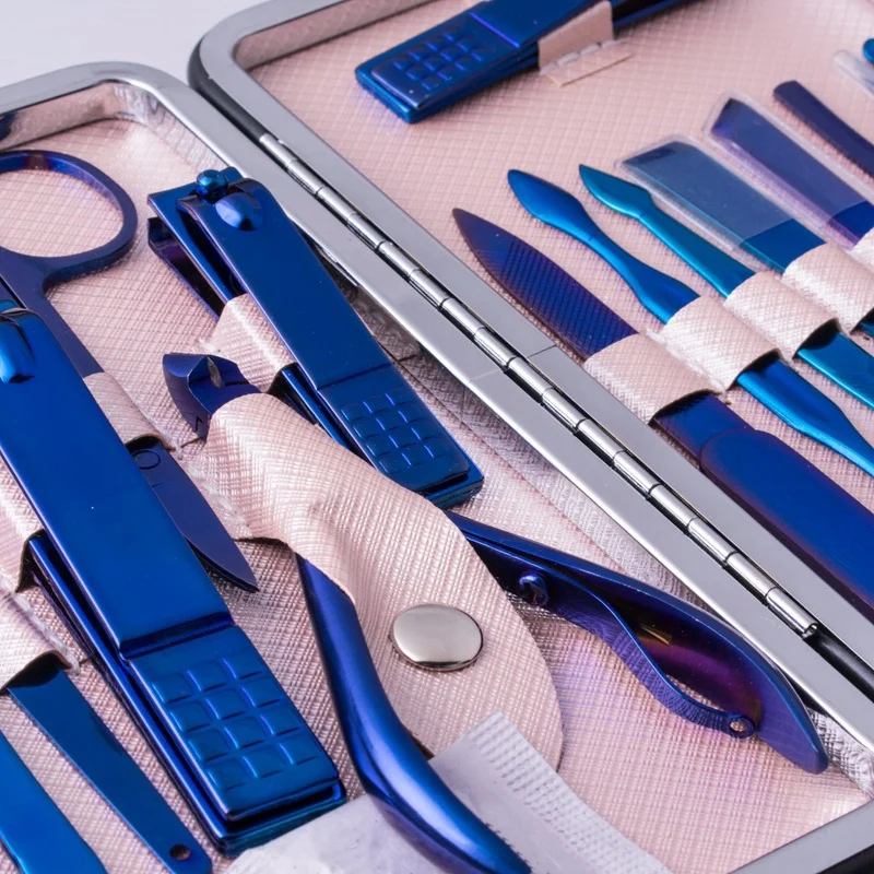 

15Pcs/Set Professional Nail Clipper Kit Stainless Steel Pedicure Scissors Tweezer Knife Ear Pick Manicure Set