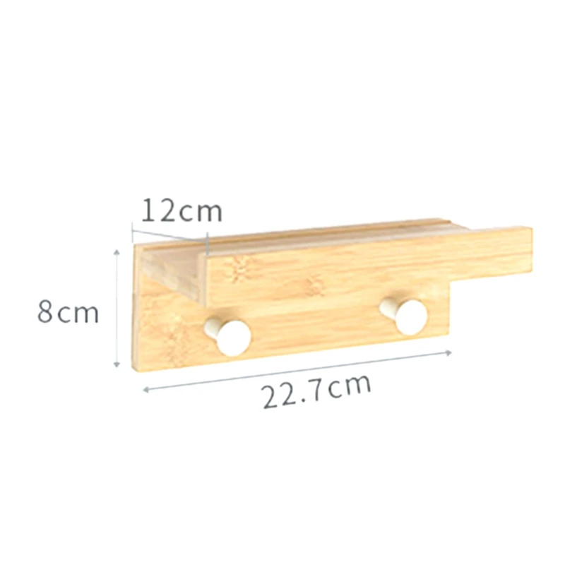 

Creative Word Clapboard Shelf Wall Hanging Wall Bamboo Hook Rack Shelf Wall Shelf 2 Hook