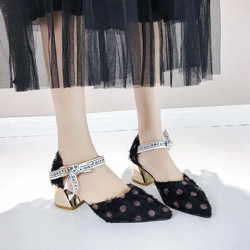 Женские туфли-лодочки из флока на высоком каблуке женская обувь сезон осень-лето