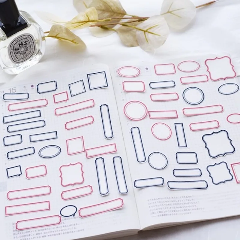 50 шт. рамка наклейки для Скрапбукинг Happy Planner/карты/бумажник карты Высокое