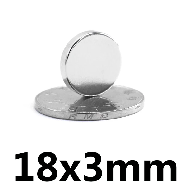 

5/10/20/30/50pcs 18x3 mm Neodymium Disc Magnet 18mmx3mm Permanent Magnetic 18x3mm Bulk Small Round Magnets Dia 18*3 mm N35