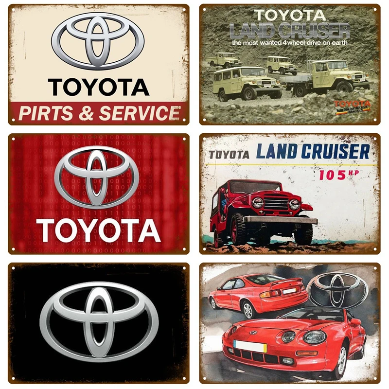 Toyota Land Cruiser автомобильные пирты ретро металлический знак металлическая
