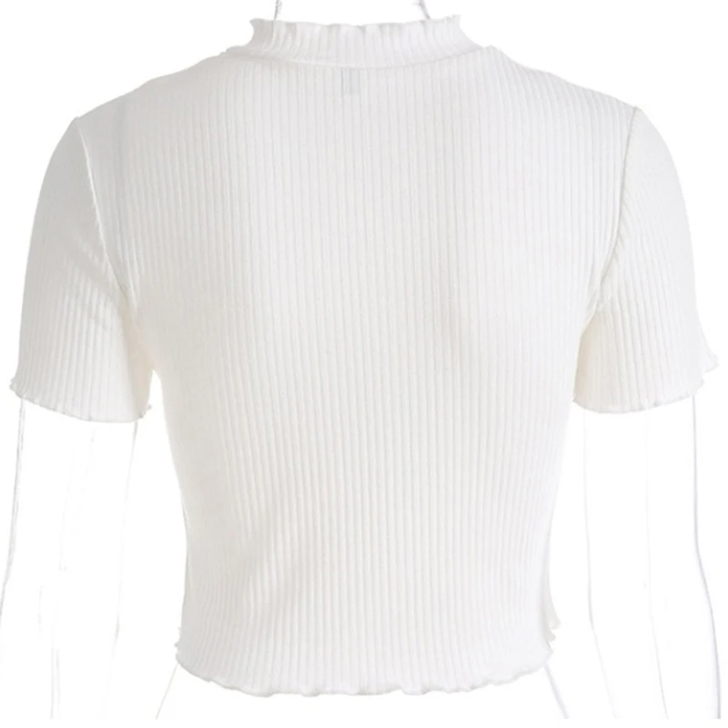 

Harajuku Summer Fashion Womens White Short T-Shirt Mesh Sheer Crop Tops Cartoon Print Short Sleeve T Shirt koszulki damskie 2021