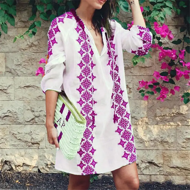 2021 хлопок вышивка Парео Пляжная накидка сексуальный купальник женский кафтан