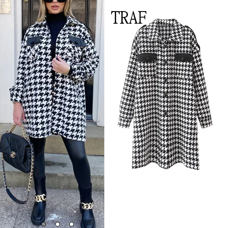 

Куртка женская оверсайз с длинным рукавом, в винтажном стиле