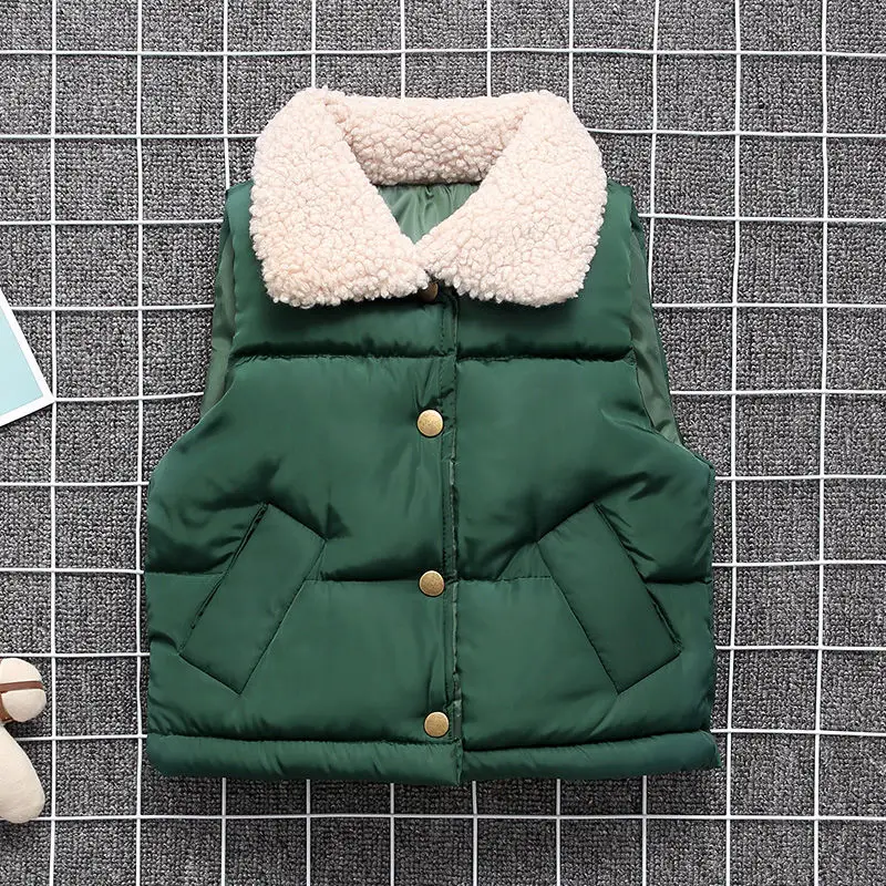 Детский пуховой жилет из хлопка бархатный утепленный для девочек детская одежда