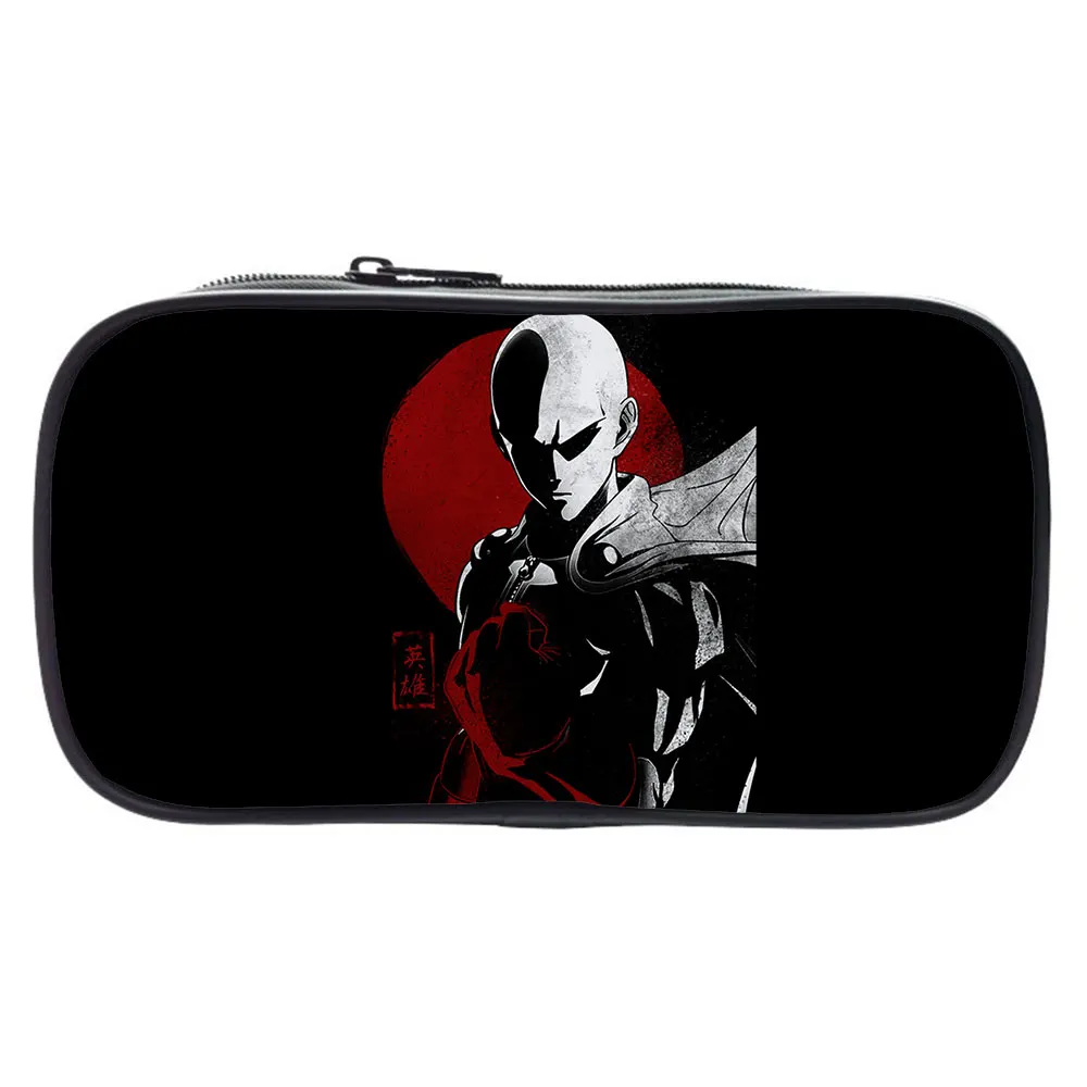 

One Punch Man Pencil Case Boys Stationer Purse Kawaii Nylon Pen Bag Box Pouch For Kids Gift Office School Supplies