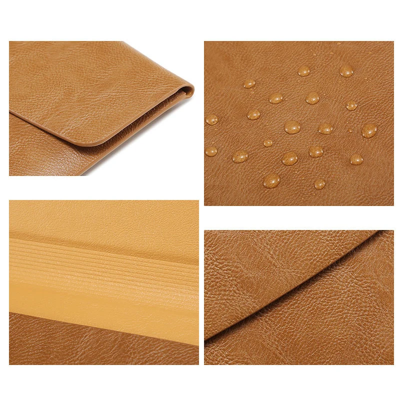 sleeve laptop bag pu leather for macbook pro 13 case 2020 air 13 a2337 m1 14 16 2021 15 11 huawei xiaomi lenovo hp fundas cover free global shipping