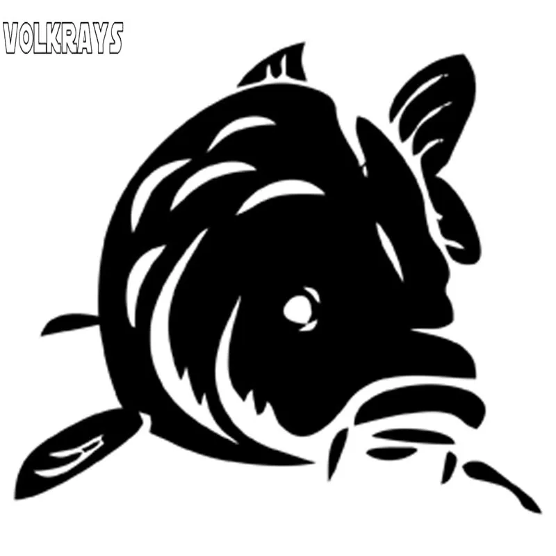 

Volkrays Fashion Car Sticker Fish Animal Accessories Reflective Waterproof Sunscreen Cover Scratches Vinyl Decal,11cm*13cm