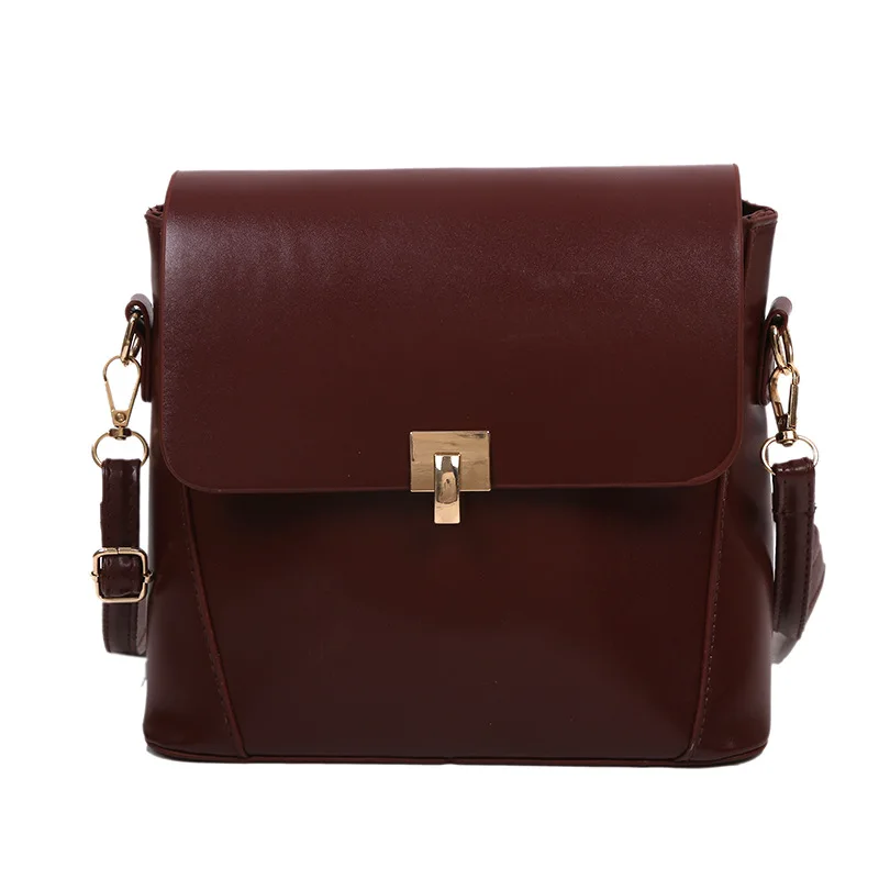 

OLUOLIN Women PU Leather Crossbody Bag Solid Messenger Bags Ladies Small Square Bag Luxury Designer Hand Bags And Purses