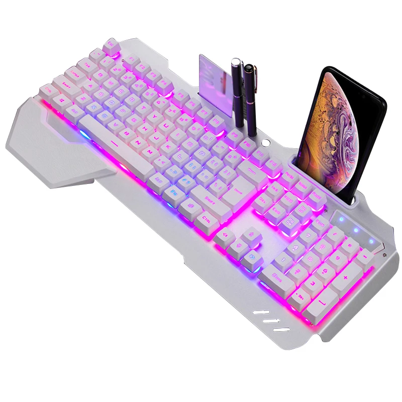 Gaming Mechanical Keyboard With RGB Backlight Wired Ergonomic Phone Holder Gamer For Tablet Desktop PUBG | Компьютеры и офис