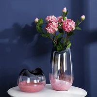 pink vases for home decor flat mouth flower pot creative glass vase living room tabletop decorations vase %d0%b2%d0%b0%d0%b7%d0%b0 %ed%99%94%eb%b6%84