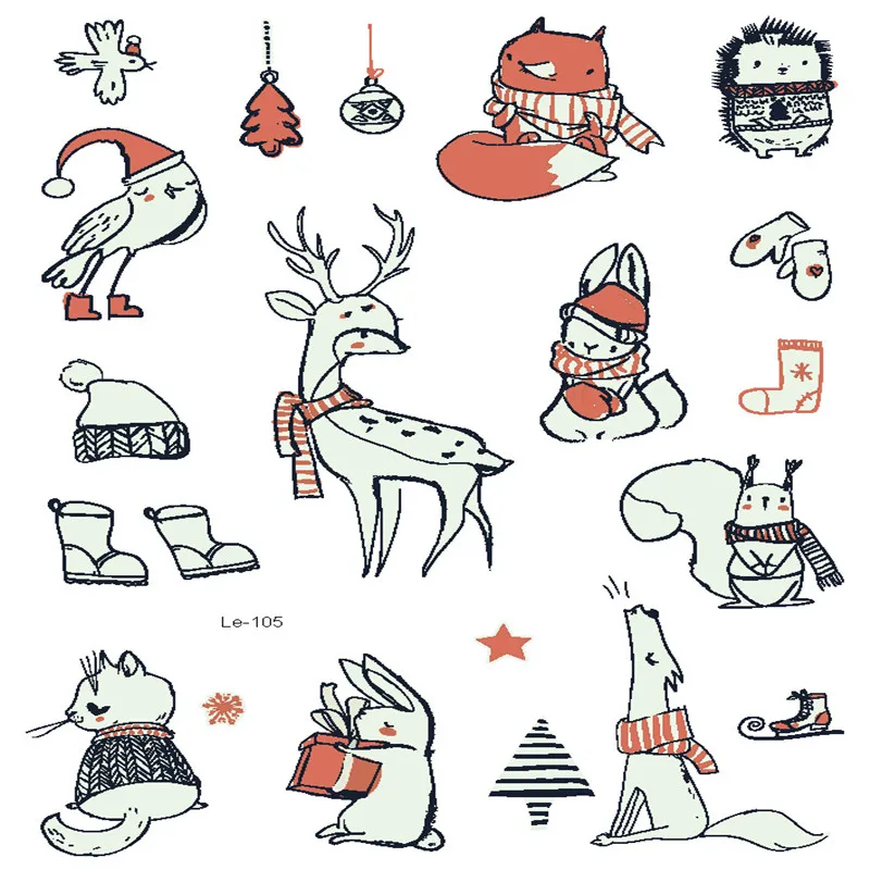 Рождественский подарок 2021 счастливый новый год Дети светящиеся наклейки