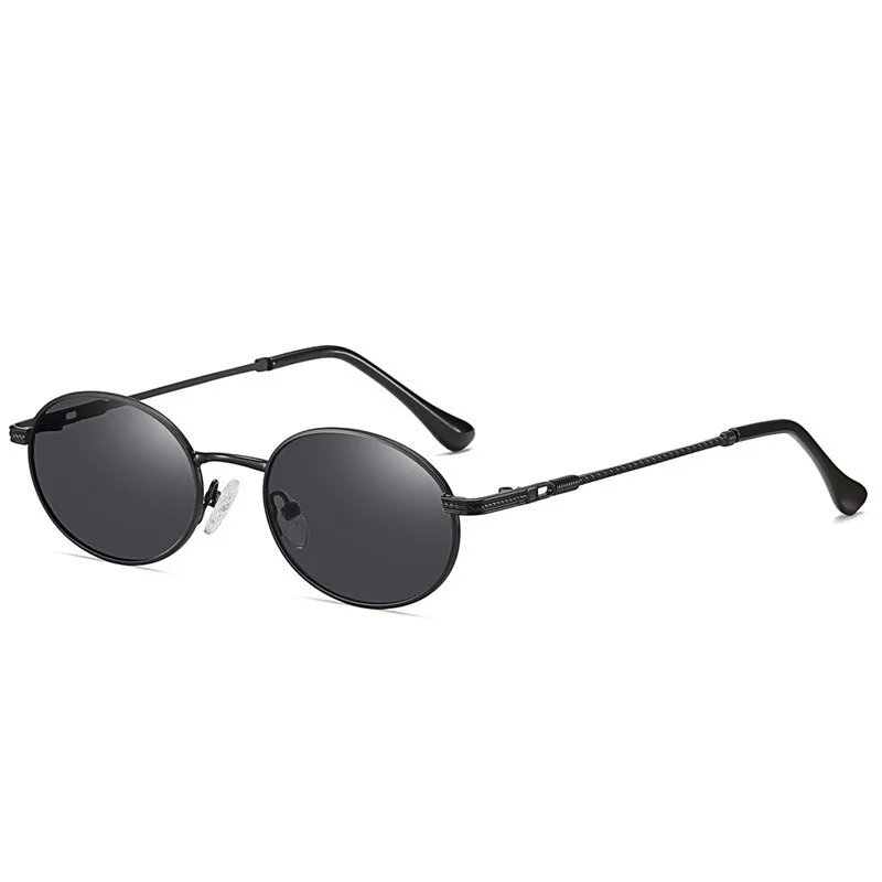 

shipping New metal Free sunglasses oval small frame sunglasses for men and women