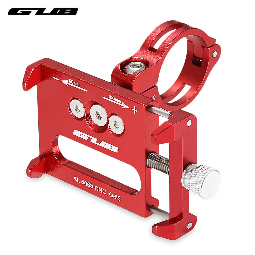 Red GUB G-85 алюминиевый сплав MTB крепление для велосипеда держатель для телефона Поддержка gps велосипедный руль крепление для телефона велосипедный держатель - Color: Red