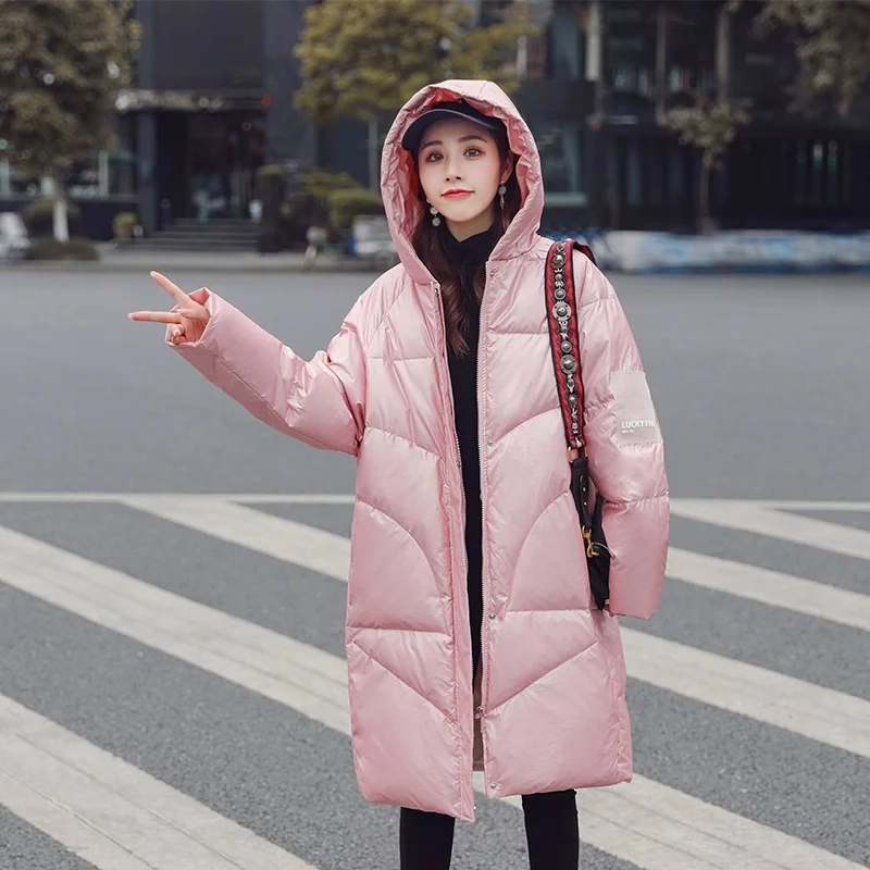 Парка женская осенне-зимняя Длинная с капюшоном LF9080 | Женская одежда