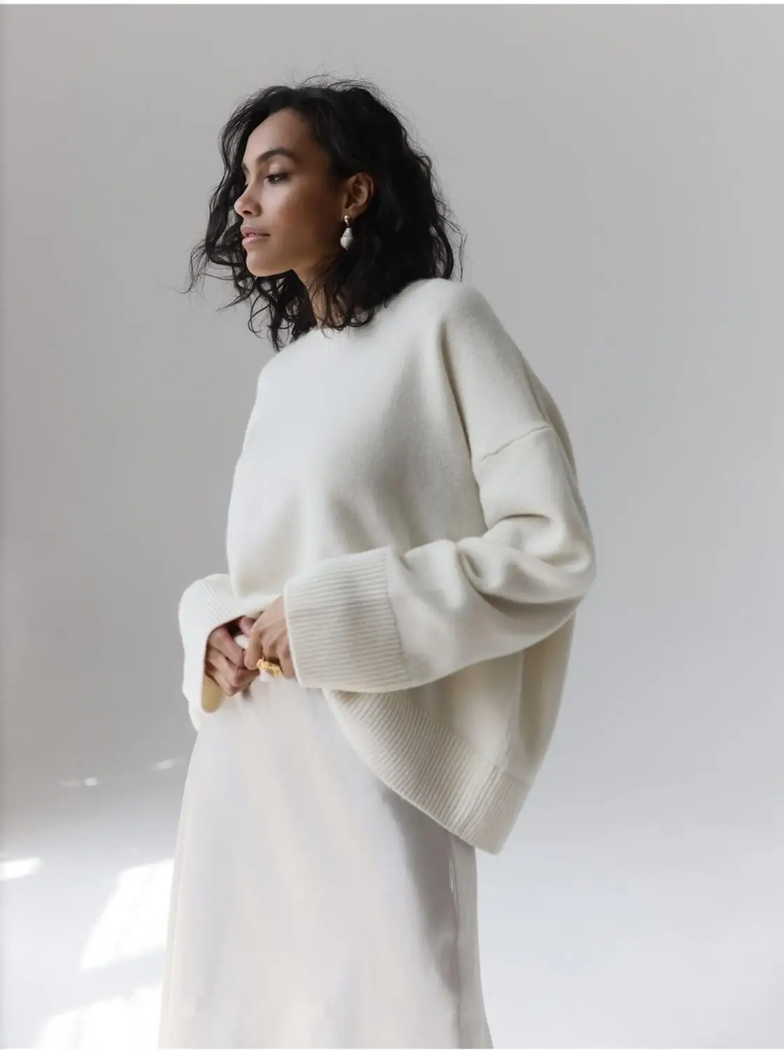 

Women's Sweaters 2020 Thick Autumn Winter Pure-Color Classic Long Sleeve Knitting Casual Female Jumpers Loose Pullover Sweater