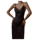 Платье Sagace женское с V-образным вырезом, пикантное однотонное уличное длинное на бретелях, с открытой спиной, Y2k, лето 2021