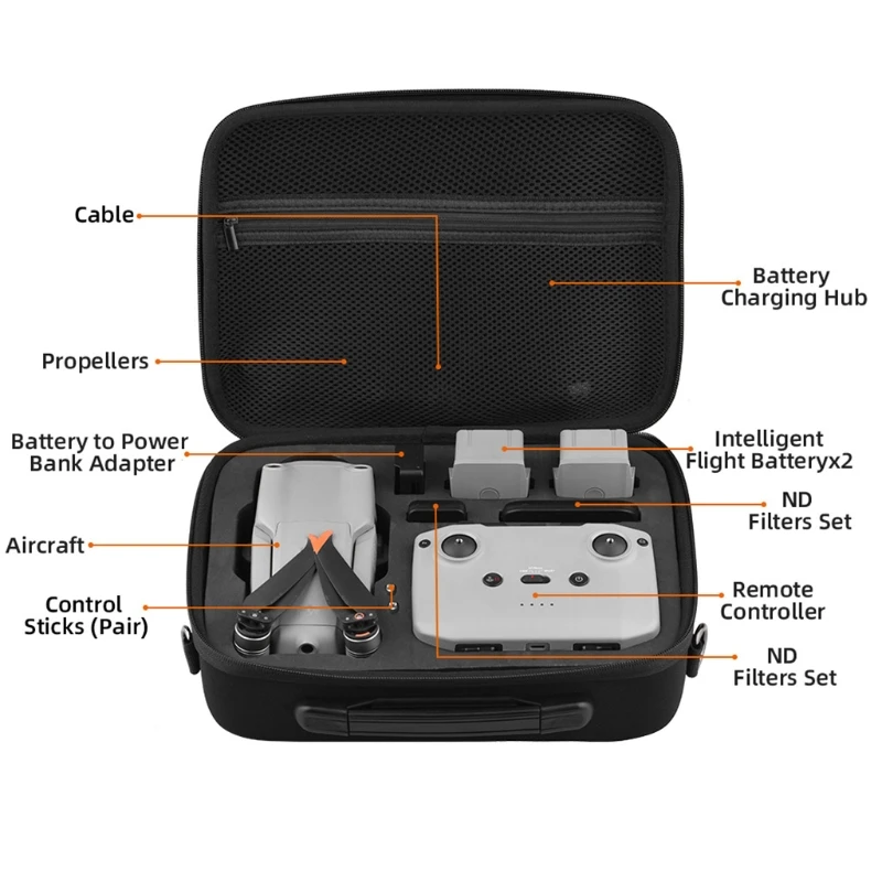 MAVIC AIR2/2S Drone Shoulder Bag Suitcase Storage Box Messenger Bag Waterproof Luggage Accessories