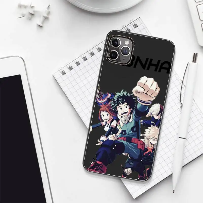 

Anime My Hero Academia deku bakugou Boku Phone Case for iPhone 7 8 11 12 Pro X XS XR Samsung A S Note 9 10 21S 71 Plus pro Max
