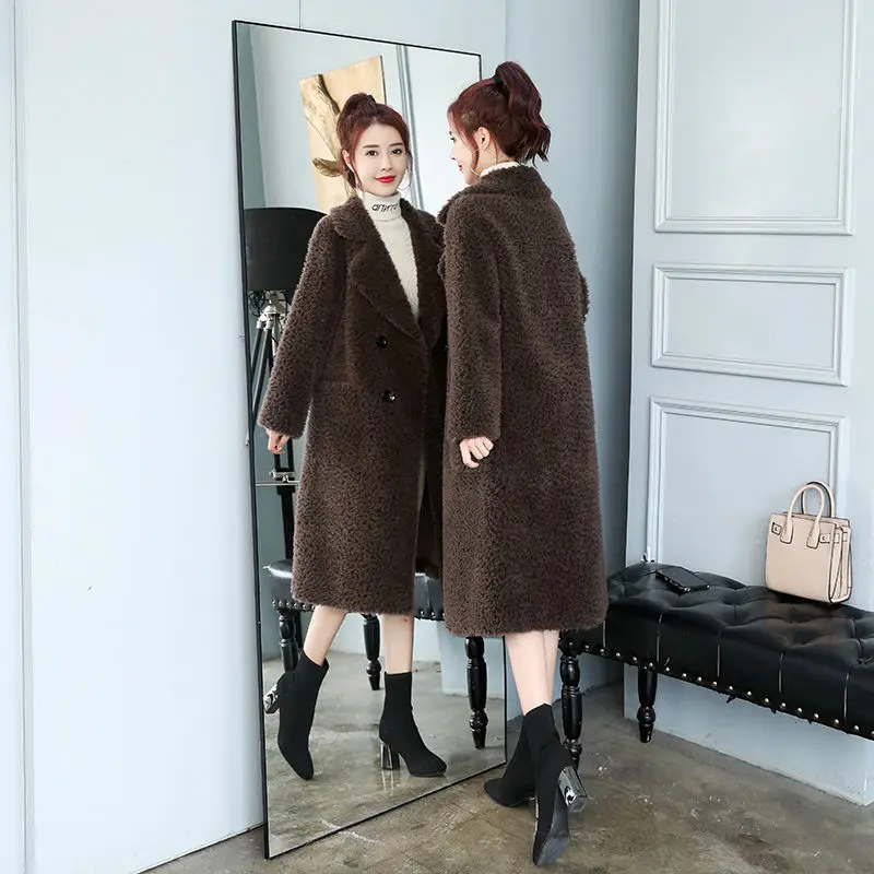 Spring Woman Long Jacket Coats Female Winter 2022 Thick Warm Outerwear Ladies Real High Quality Long Fur Warm Coats S-XL Q231