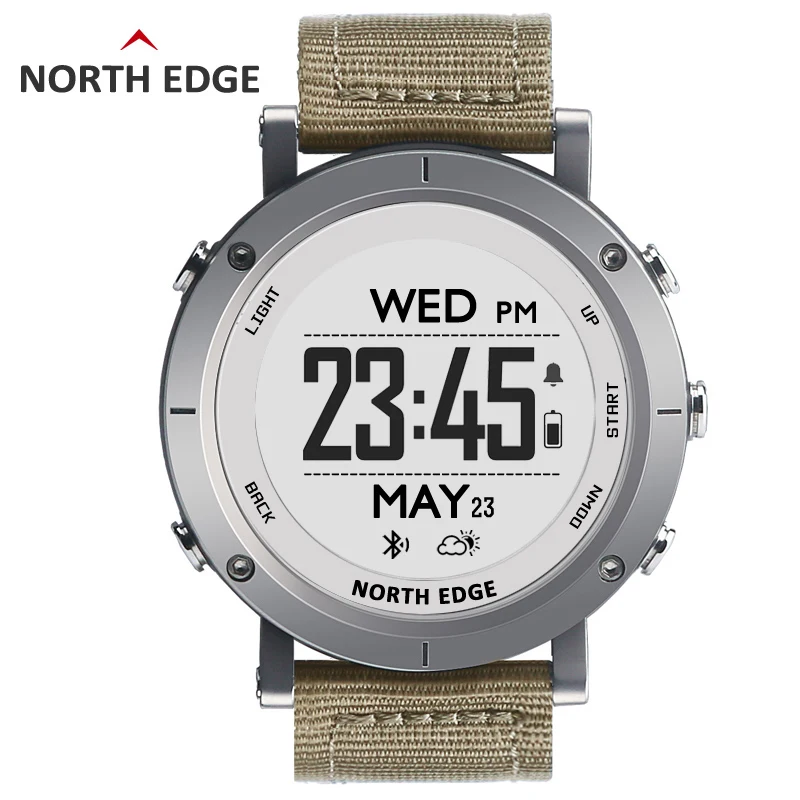 Мужские спортивные часы NORTH EDGE альтиметр термометр барометр компас пульсометр
