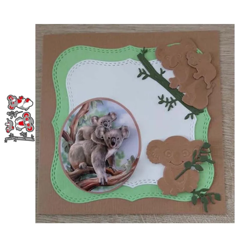 Металлические штампы Koala бамбуковые штампованные для скрапбукинга бумаги ручной