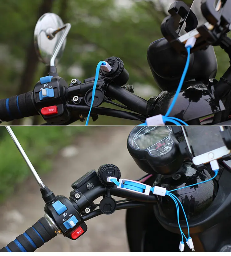 

Motorcycle-mounted mobile phone charger waterproof smartphone charging head electric vehicle USB mobile phone charger