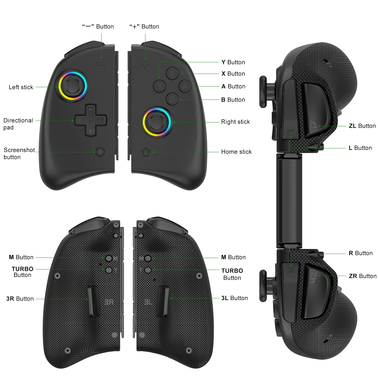 Беспроводной контроллер YS53 для Nintendo Switch NS джойстик рукоятка игр левая и правая