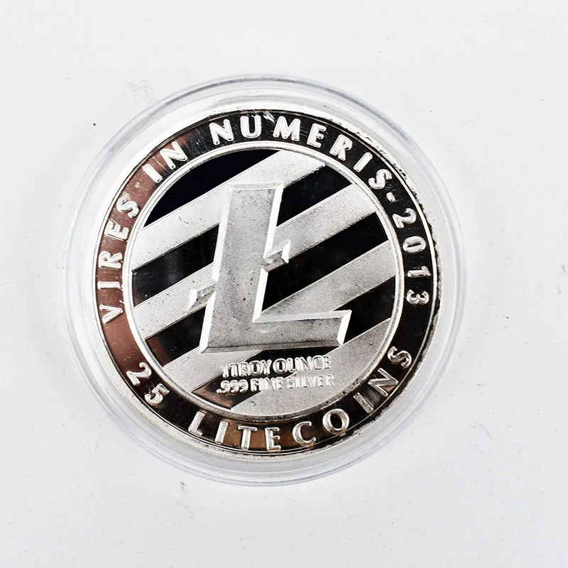 Золотистая/Серебристая монета-литкоин монета для криптовалюты металлическая