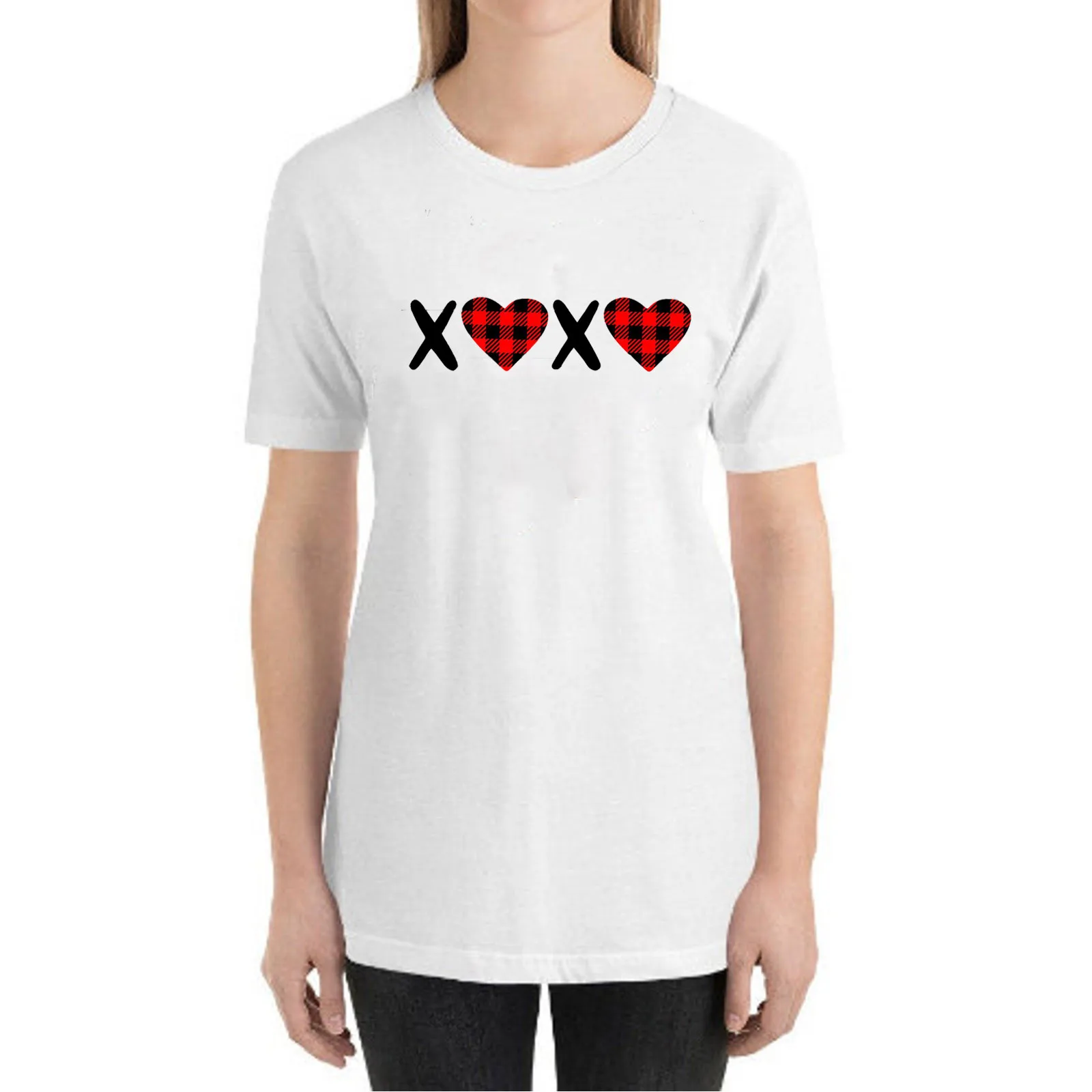 Футболки унисекс с принтом Love топы на День святого Валентина футболка