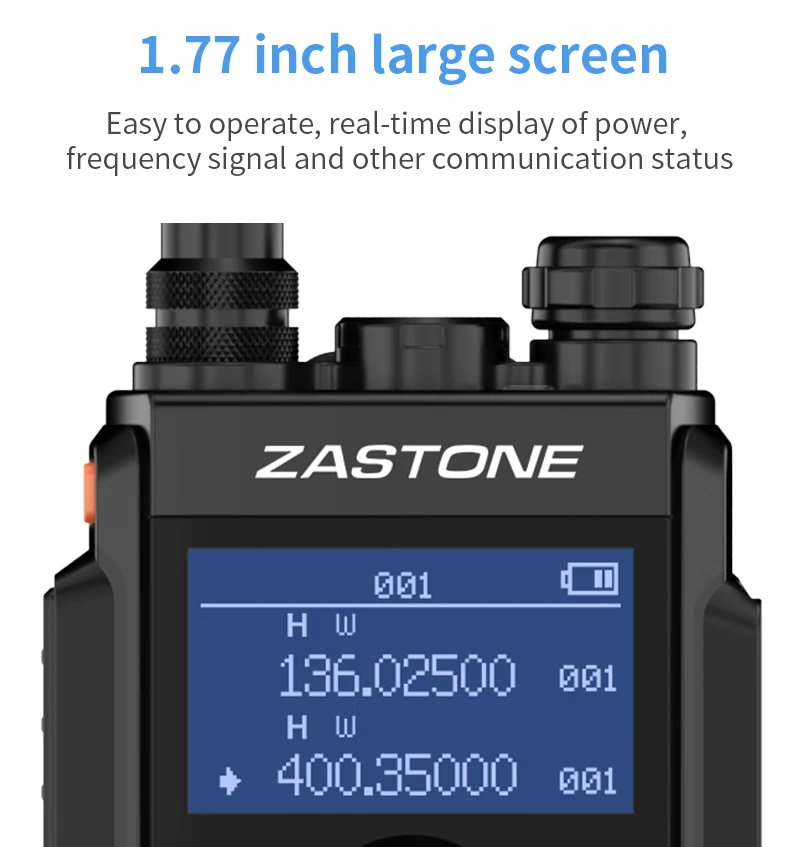 zastone m7 walkie talkie vhf uhf portatile radio 5w walkie talkie 2600mah battery two way radio fm ham 136 174 400 480mhz free global shipping