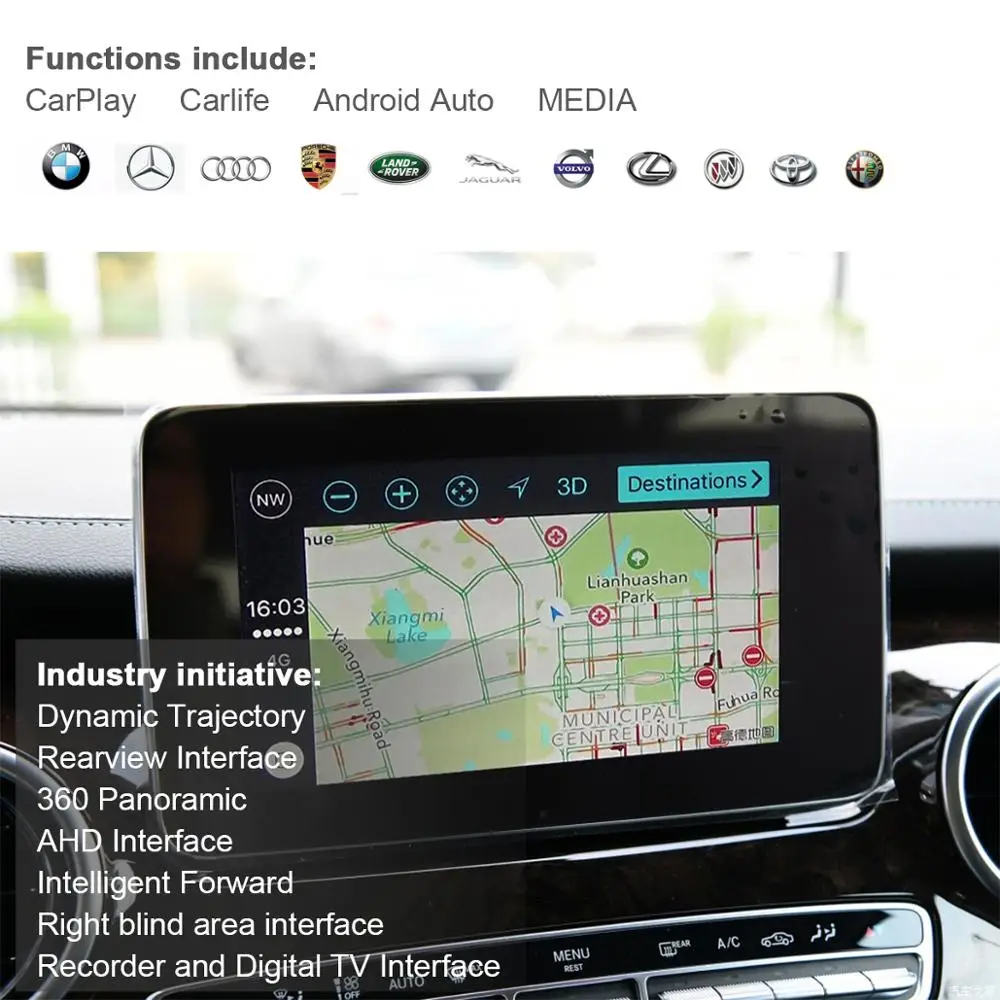 Беспроводной CarPlay AndroidAuto Smartbox для Mercedes-Benz V/X/R W447 W470 W290 NTG5.1 NTG5.2 система поддержки фронтальной/задней/360 камеры