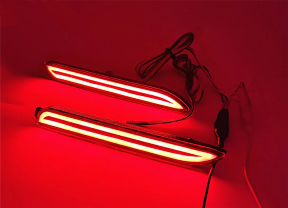 Мигающий светодиодный заднего бампера отражатель задний стоп сигнал светильник