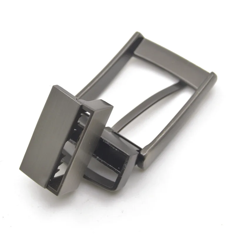 1PC 35mm Metal Men Belt Buckle Clip Rotatable Bottom Single Pin Half DIY Replacement Gray Silver Craft Strap |