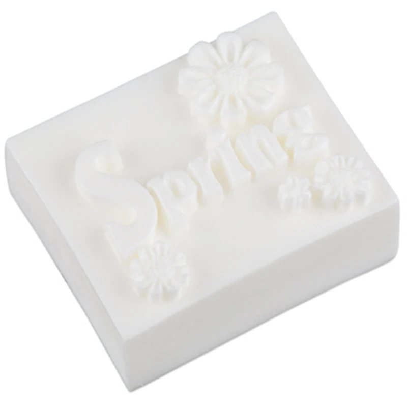 Всесезонная форма для мыла с буквами весна лето осень зима DIY силиконовая ручной