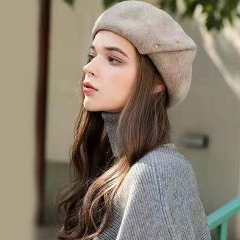 Женский шерстяной берет во французском стиле модные женские шапки новый стиль