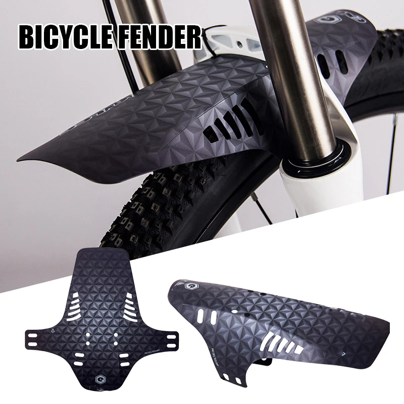 

New Mountain Bike Mudguard High Strength PP Easy to Install Colorful Wearable Anti Corrosion Front Rear Mudguards with Tie ED889