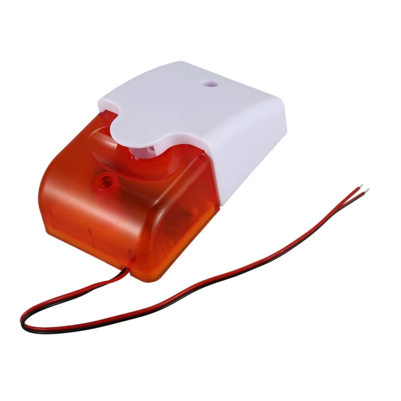 

Mini Wired Strobe Warning Siren Durable Dc 12V Sound Alarm Flashing Light Sound Siren Horn Home Security Alarm System 115Db Oran