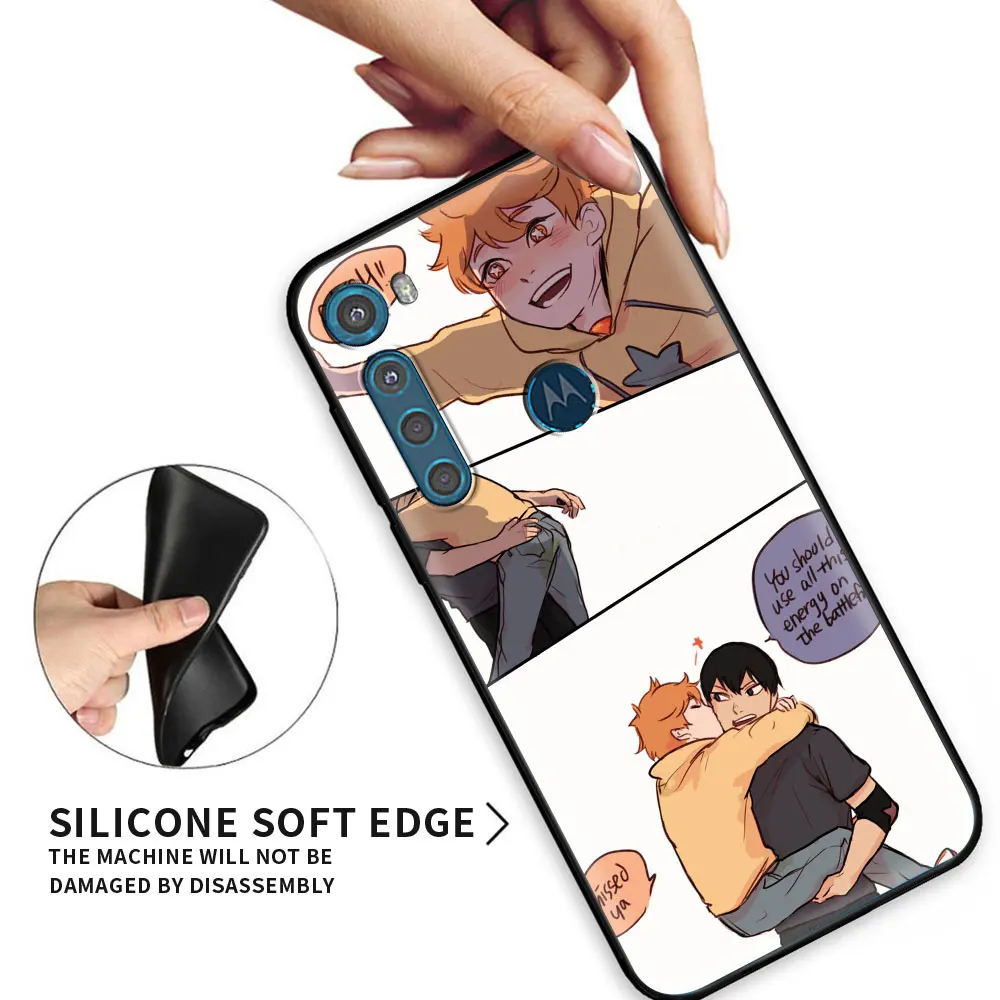 

Soft Cover for Motorola G G30 G10 G9 G8 Plus Oya Haikyuu TPU Coque For MOTOROLA One Fusion Edge ES6 Black Guscio