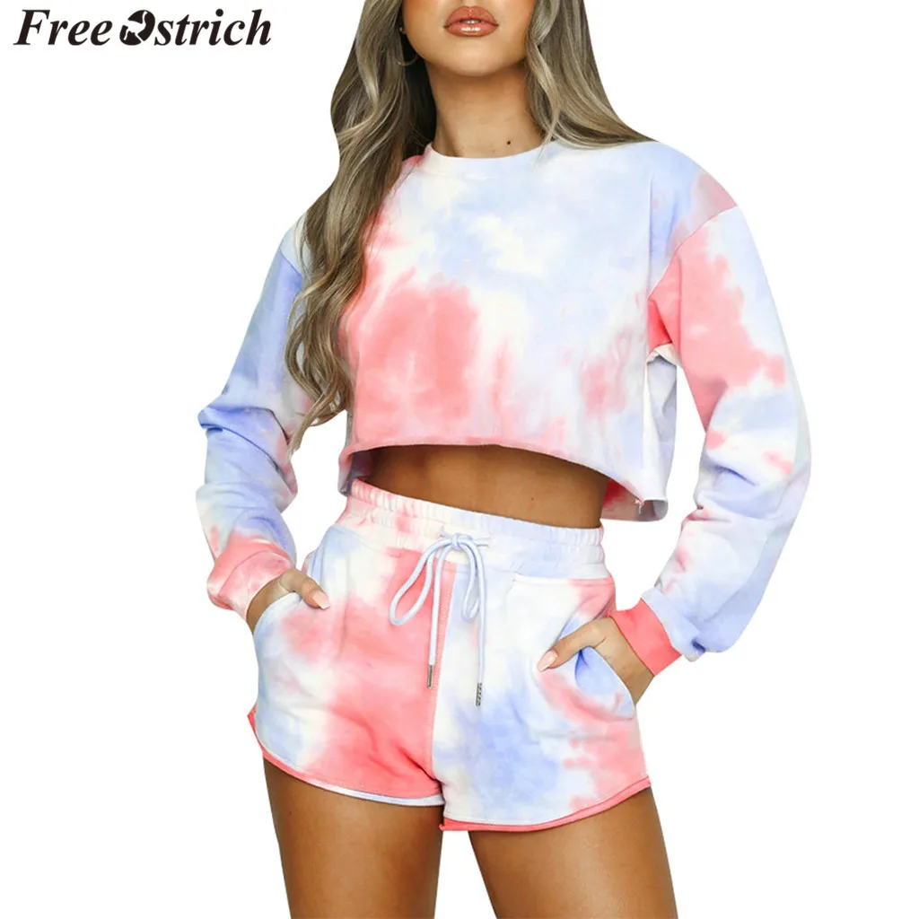 Бесплатная доставка женские костюмы из страуса комплект 2 предметов свитшоты с