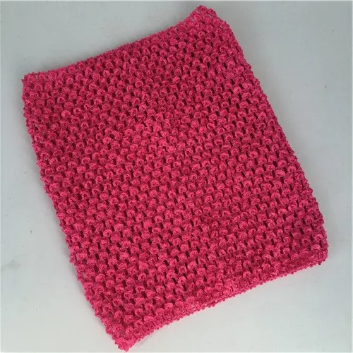 Rose 1 шт., 20x23 см, вязаные крючком топы, сделай сам, фатиновая катушка, вязаная эластичная ткань, вязаная крючком на груди, пачка, подарки, повязки на голову, юбка, Швейные аксессуары - Цвет: Rose