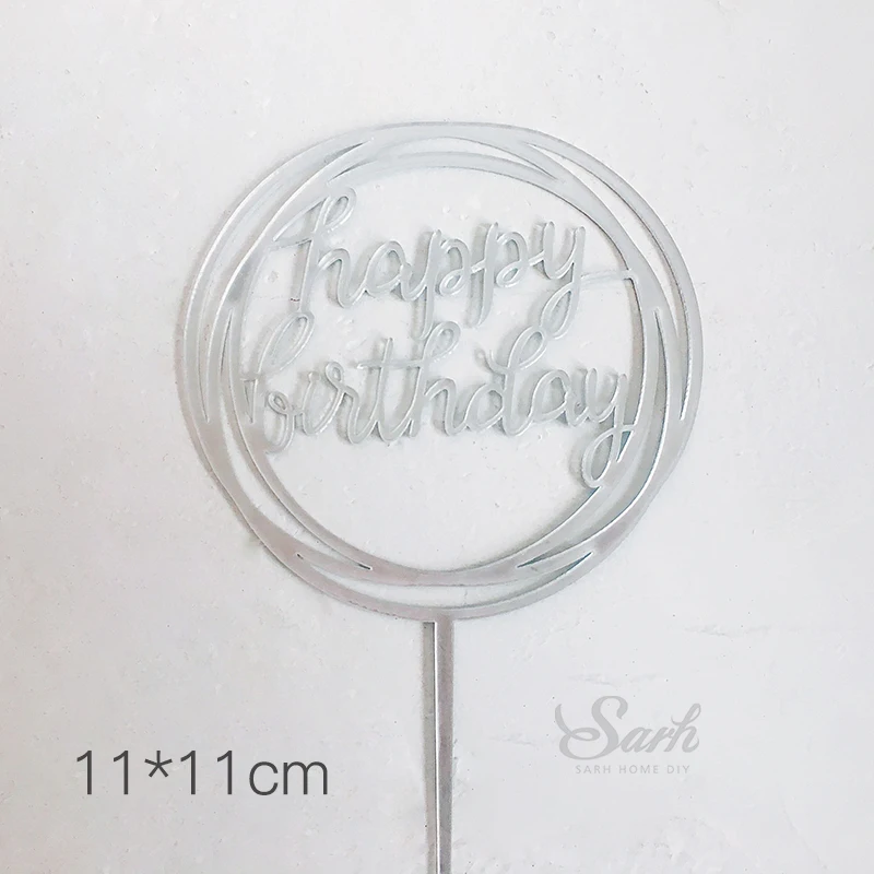 Цвет: розовый, золотистый; акриловая «One» "с надписью Oh Baby" Топпер для торта «С Днем Рождения» Свадебные вечерние украшения десерт для выпечки, очаровательные Подарки для женщин - Цвет: 2pcs