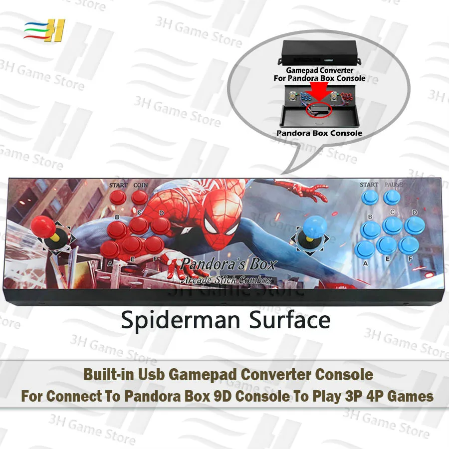 Встроенный Pandora Box 9D Usb конвертер геймпада консоль для подключения к Pandora Box 9D контроллер консоль для игры 3P 4P аркадная игра