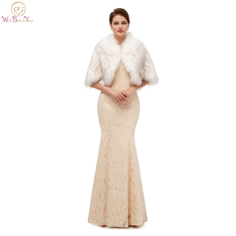 

Элегантные шали из искусственного меха для свадьбы, вечерние платья для выпускного вечера, накидки, зимние женские шали, палантины, 100% реаль...