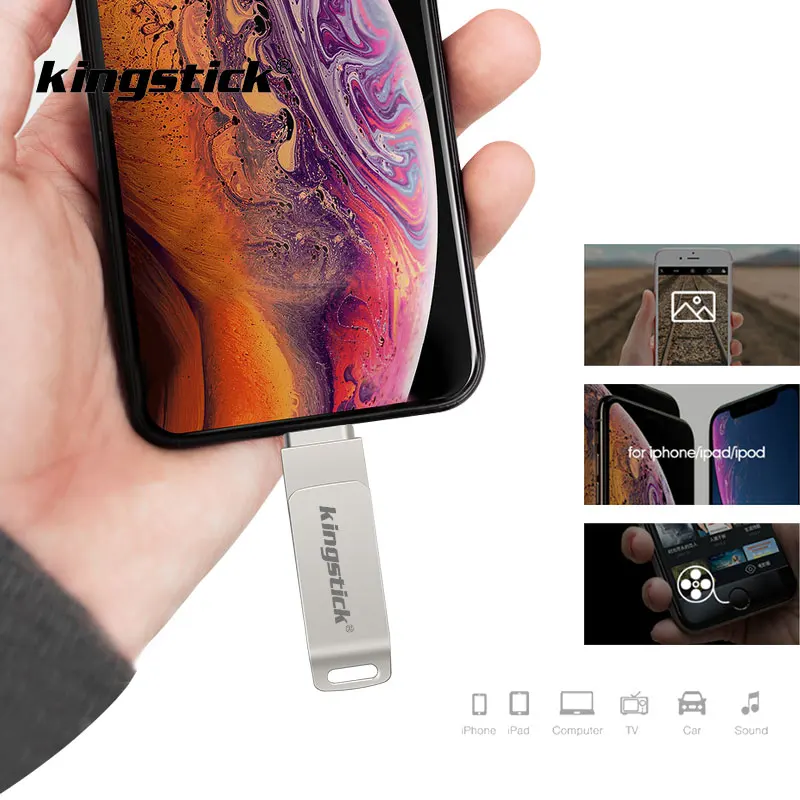 Usb флешка usb флеш накопитель для iphone ipad 3 0 64 Гб 32 128 ГБ 2 в 1 ручка внешних устройств