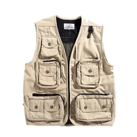 techwear tactical hip hop multi pockets vintage tank top men photographer vest jackets coats sport clothing military undershirt